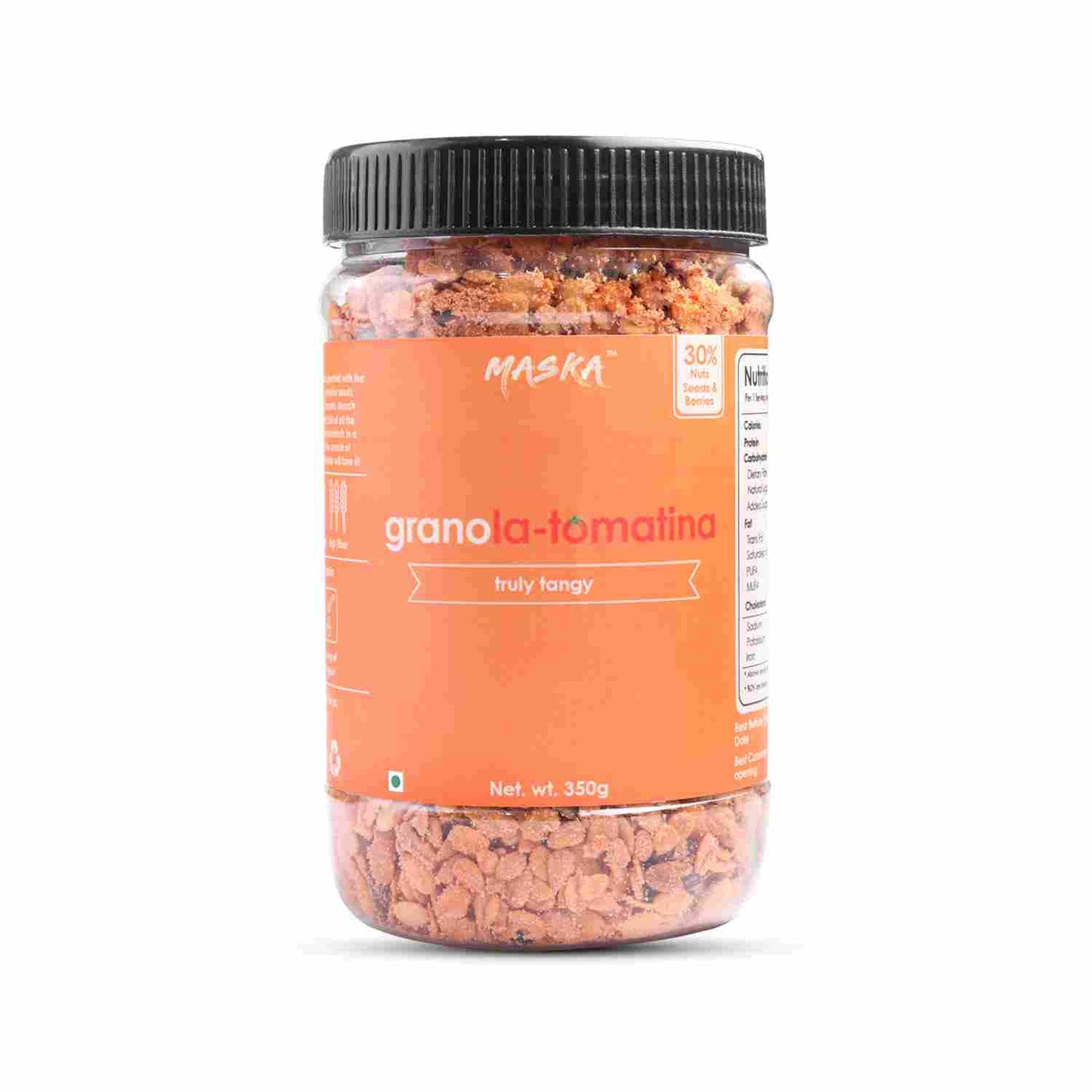 Maska Granola Tomatina – 350 Grams – 30% Almond, Seeds, Cranberries, Truly Tangy, High Fibre, Antioxident Seeds
