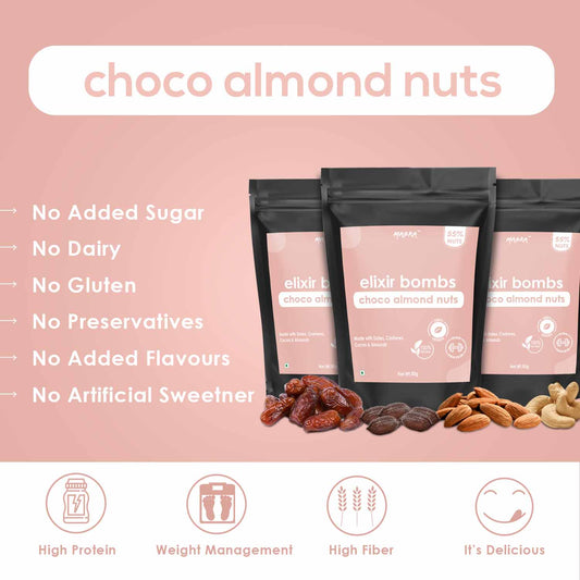 Elixir bombs; choco almond nuts Pack of 10 Bars