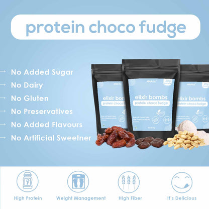 Elixir bombs – Protein choco fudge Pack of 10 Bars