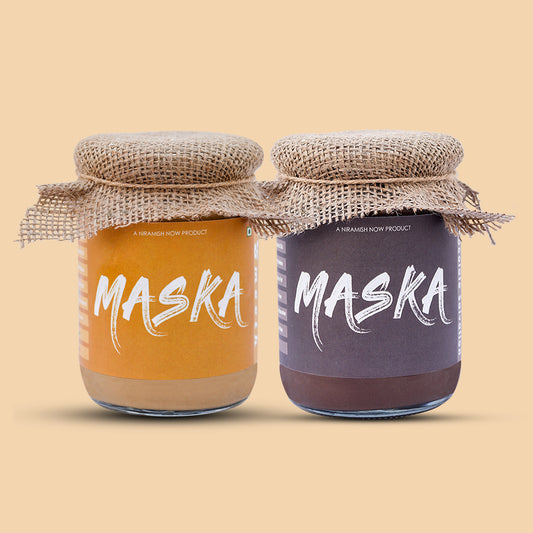 MasKa Peanut Butter Creamy Combo | Smooth + Chocolate Salvation (350gm + 350gm)