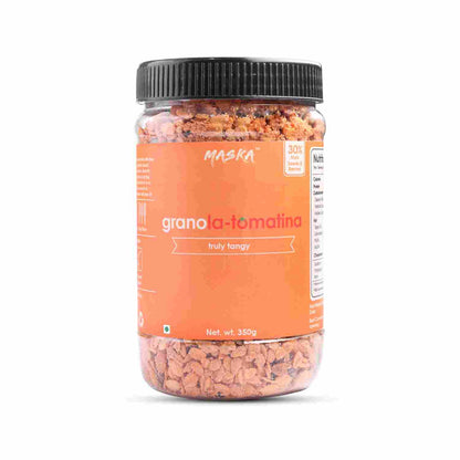 Maska Granola Tomatina – 350 Grams – 30% Almond, Seeds, Cranberries, Truly Tangy, High Fibre, Antioxident Seeds